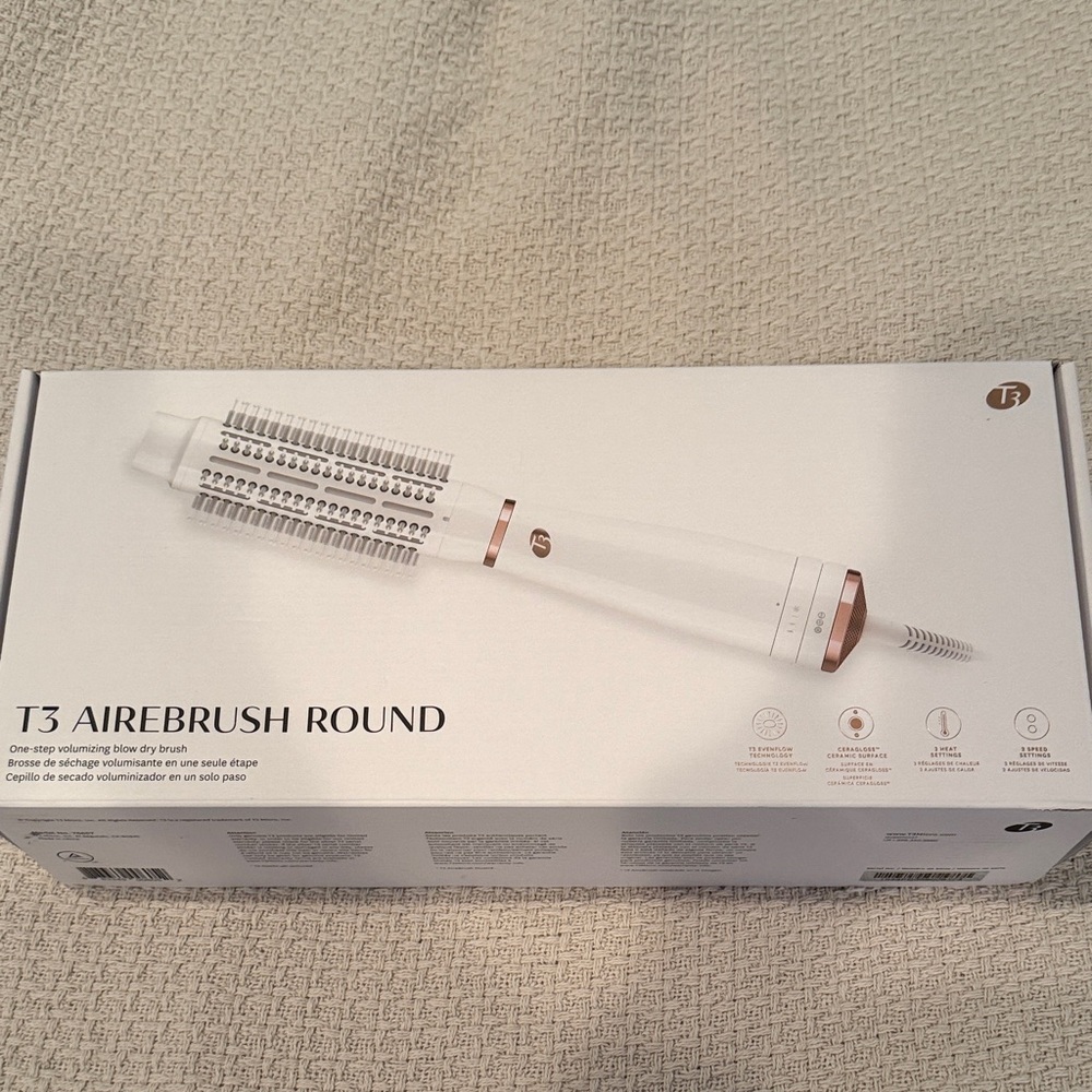 T3 Airebrush Round in White and Rose Gold